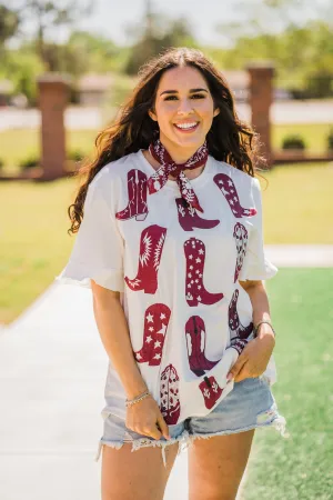 Walk the Line Tee || Maroon
