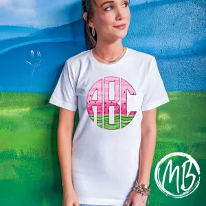 Watermelon Monogram Tee | Monogram | Women's Tee | Youth Tee |