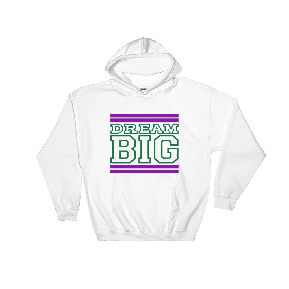 White Purple and Green Hooded Sweatshirt