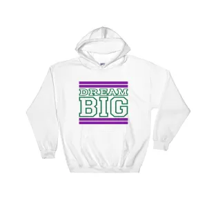 White Purple and Green Hooded Sweatshirt
