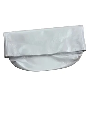 White Shiny Foldover Clutch