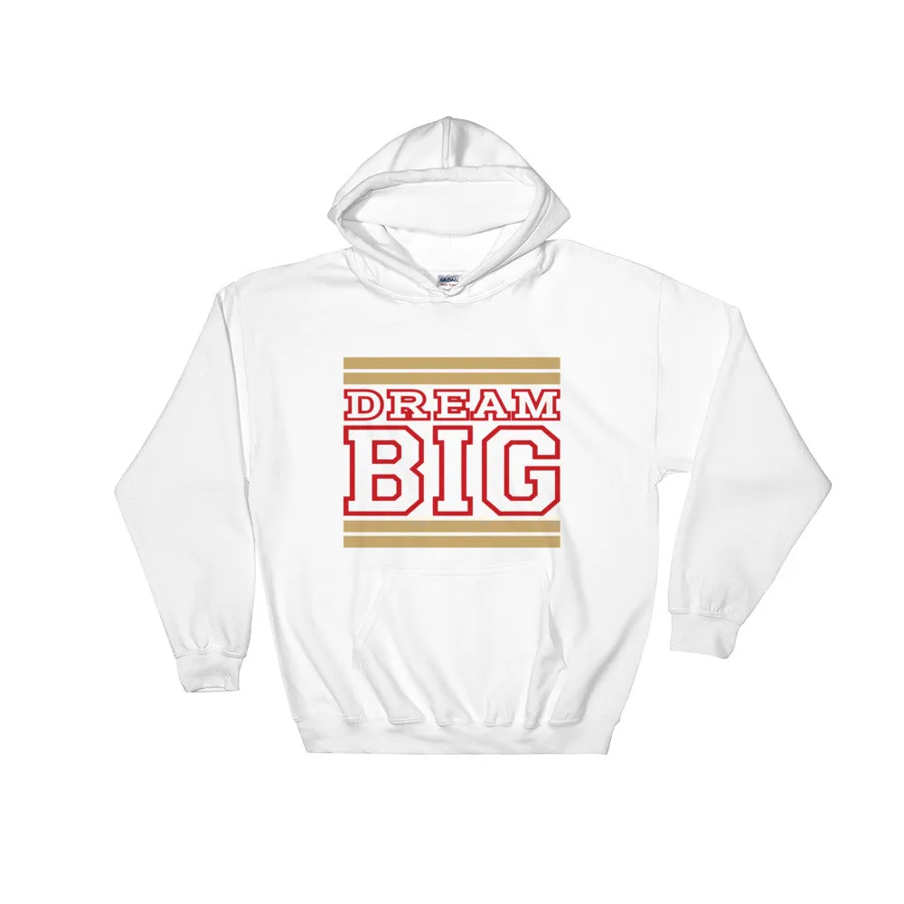 White Tan and Garnet Hooded Sweatshirt