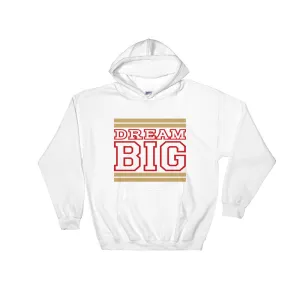 White Tan and Garnet Hooded Sweatshirt