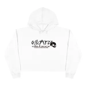 Wicked Girls Rock /Black & White /Crop Hoodie