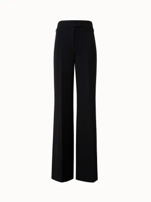 Wide Wool Double-Face Pants