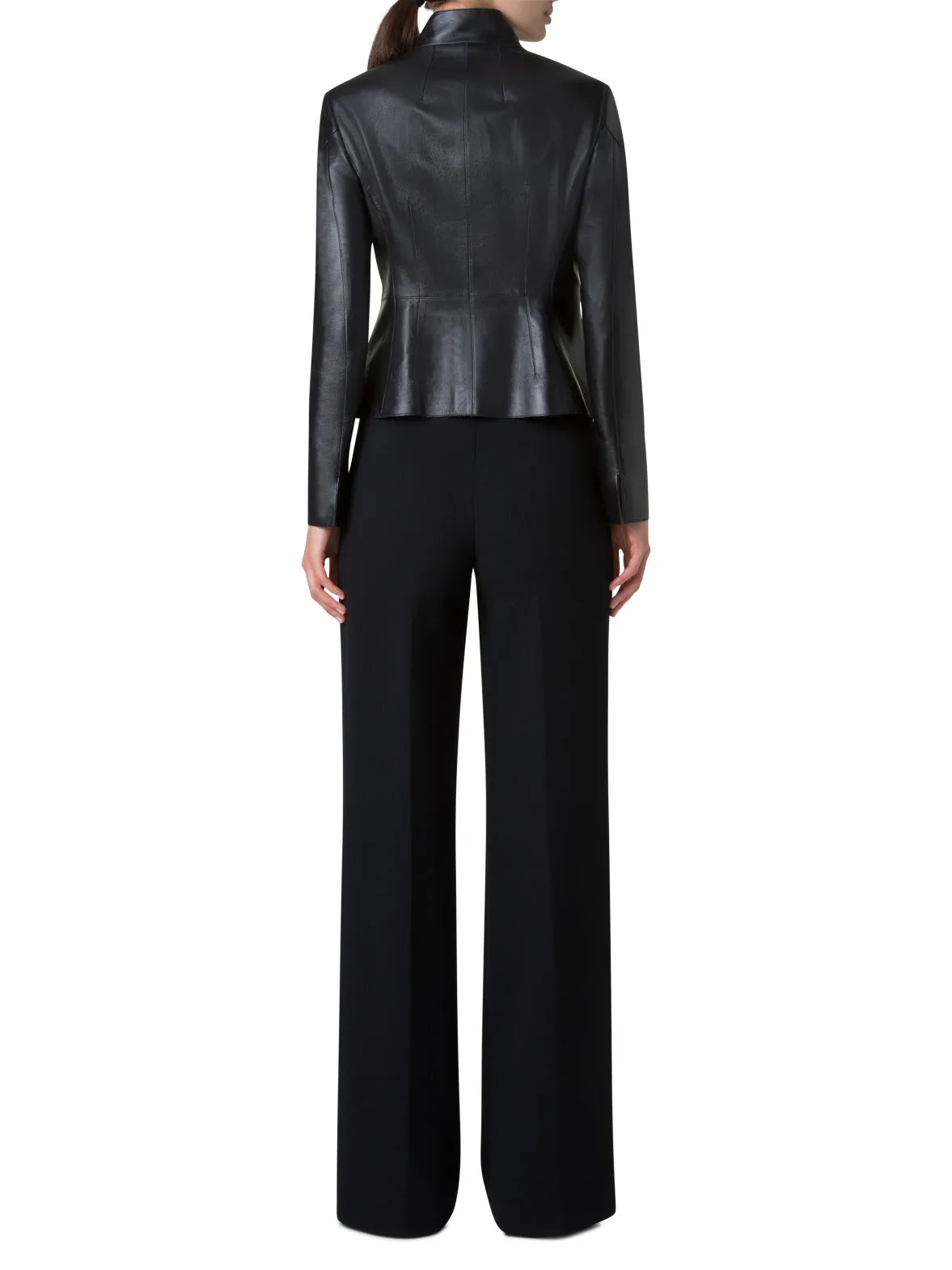 Wide Wool Double-Face Pants