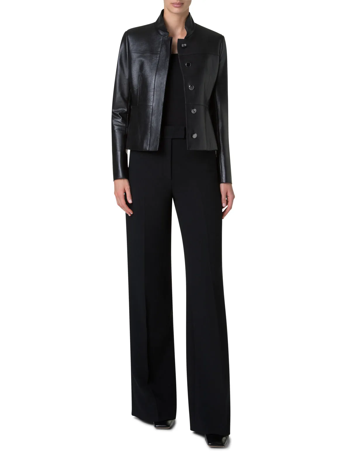 Wide Wool Double-Face Pants