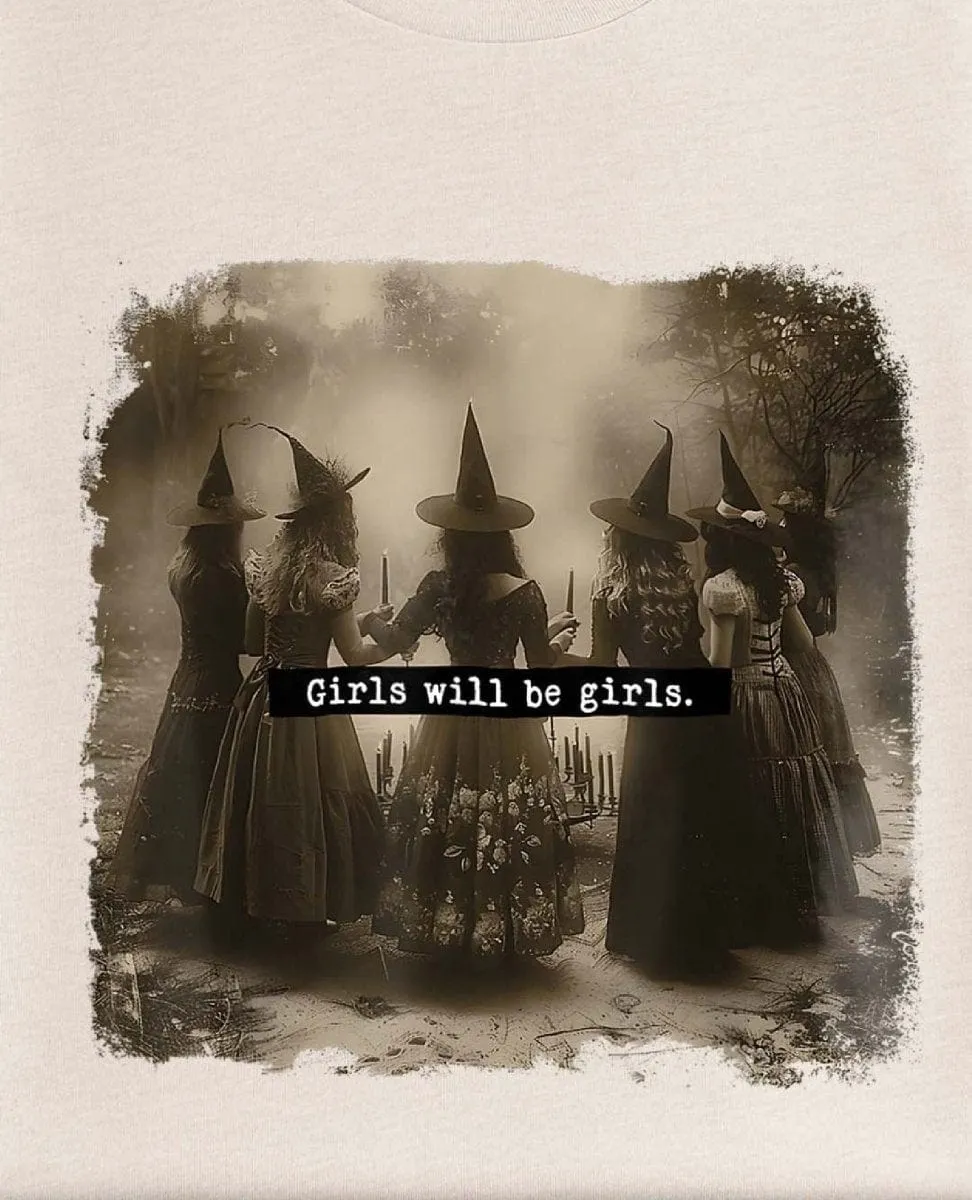 Witchy Girls Cream Graphic Tee