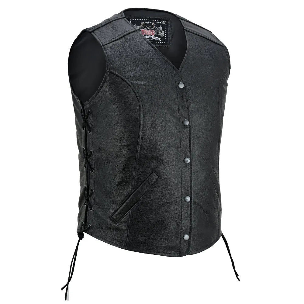Women Leather Vest Premium Classy Longer Body 3/4