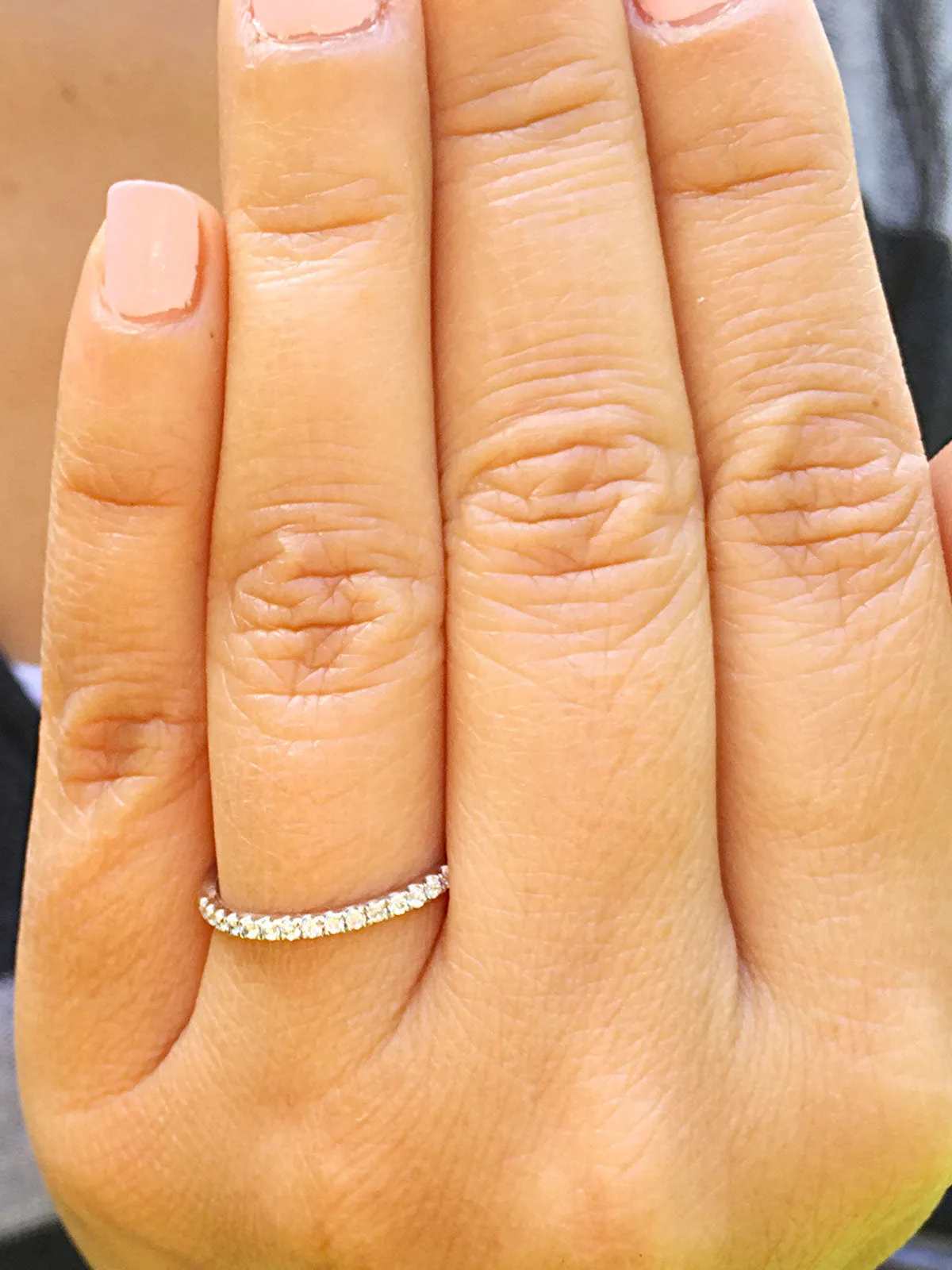 Women's 14k white gold round cut diamonds band anniversary art deco modern half eternity style bridal prong natural diamonds 0.20ctw