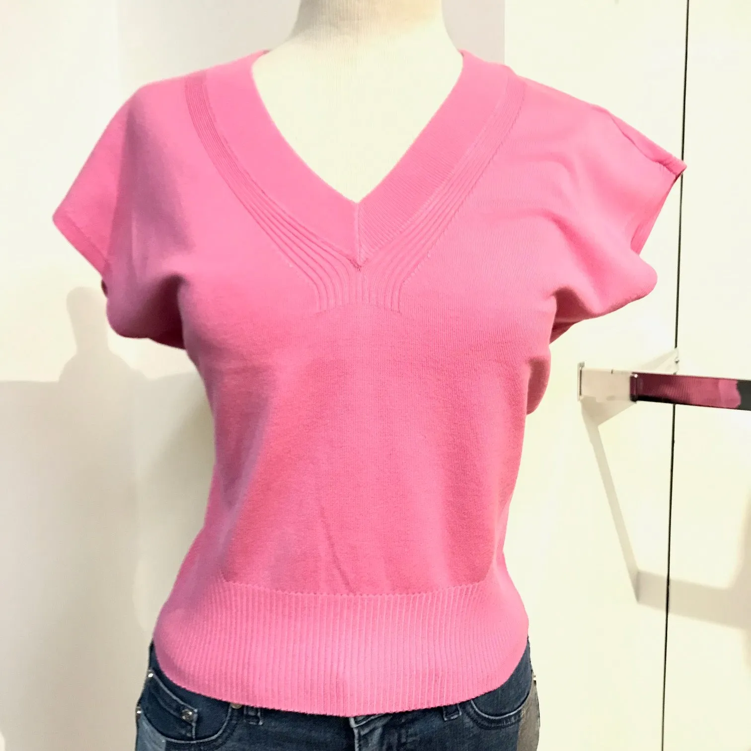 Women's 525 America | Cap Sleeve Sweater | Hot Pink