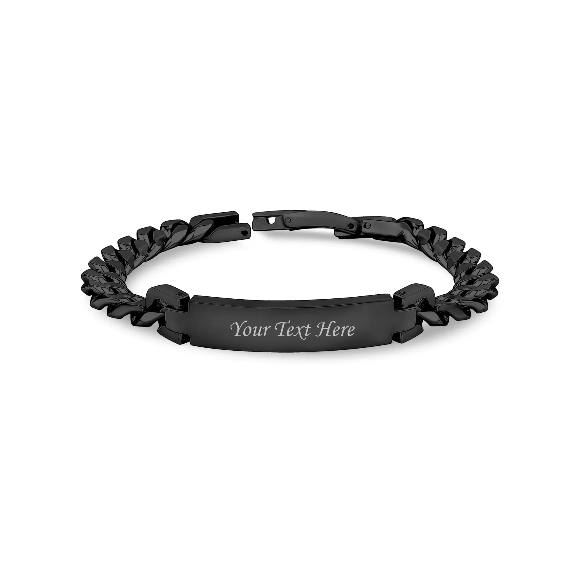 Women's 8mm Cuban Link ID Bracelet