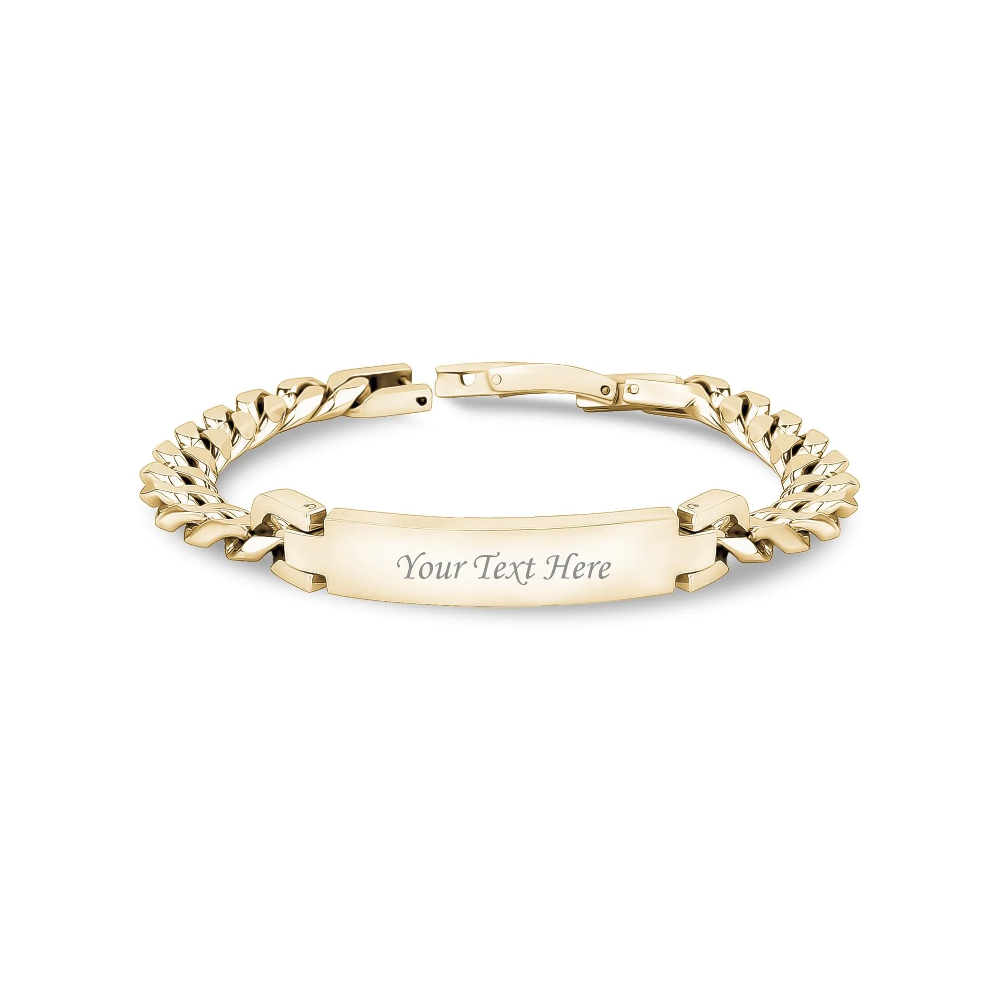 Women's 8mm Cuban Link ID Bracelet