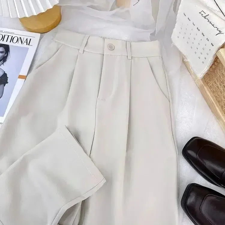 Women's Black Harem Pants  High Waist Casual Trousers