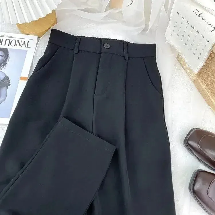 Women's Black Harem Pants  High Waist Casual Trousers