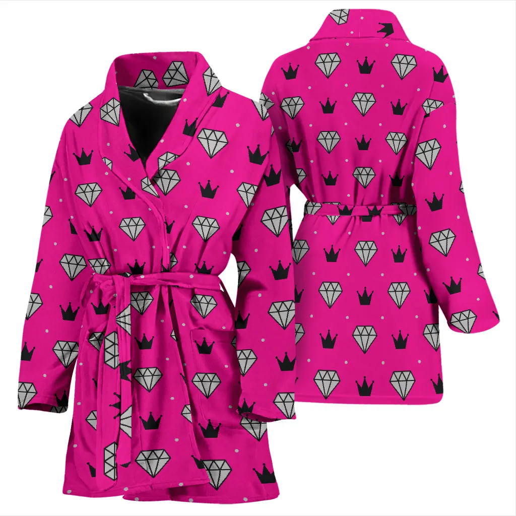 Women's Bling Bath Robe Pink