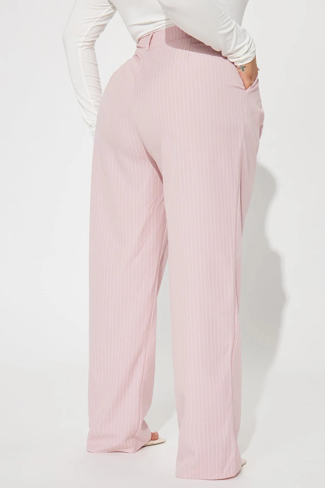 Women's Blush Pinstripe Trouser