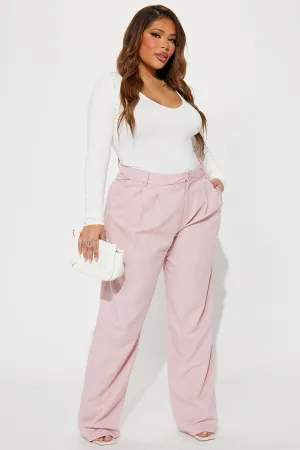Women's Blush Pinstripe Trouser