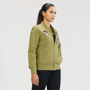 Womens Bomber Jacket- Olive