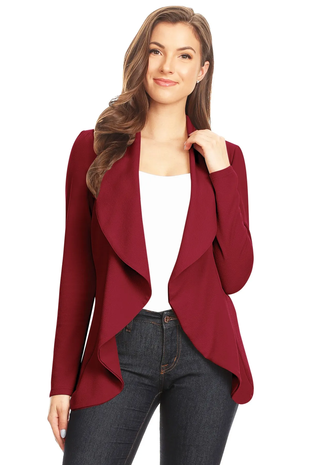 Women's Classic Casual Work Draped Open Front Blazer V596 $13EACH