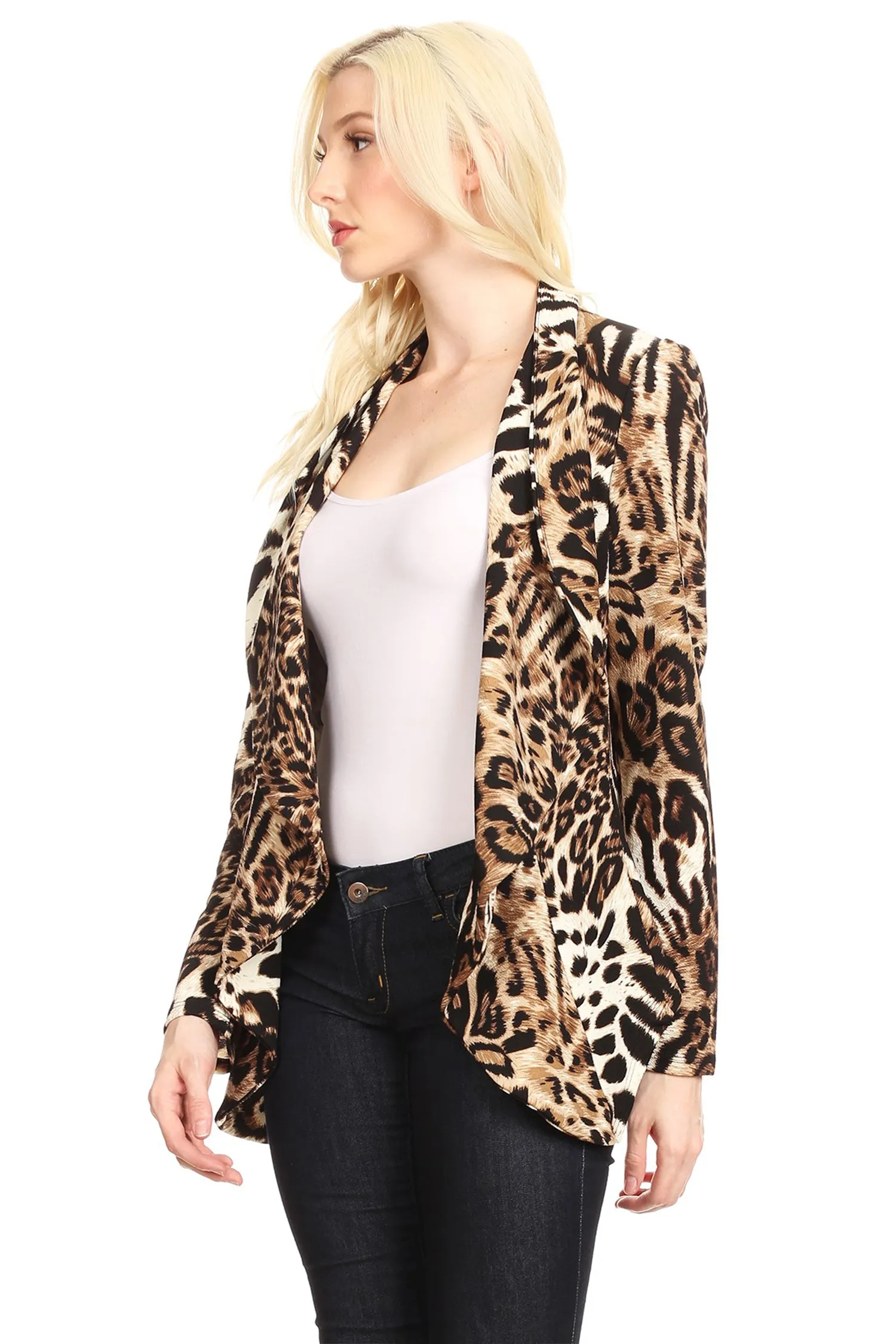 Women's Classic Casual Work Draped Open Front Blazer V596 $13EACH