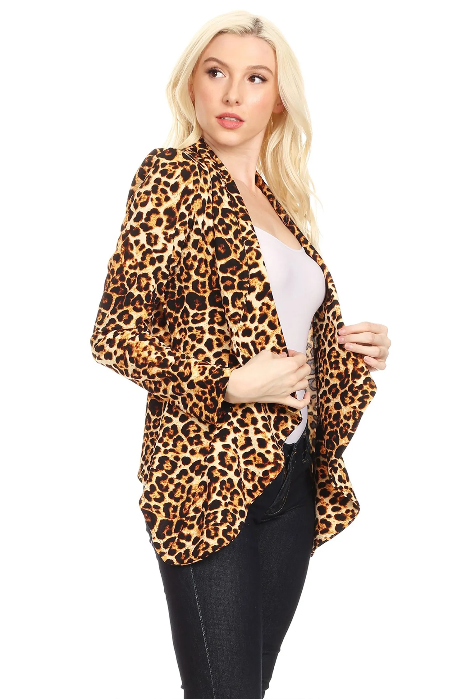 Women's Classic Casual Work Draped Open Front Blazer V596 $13EACH