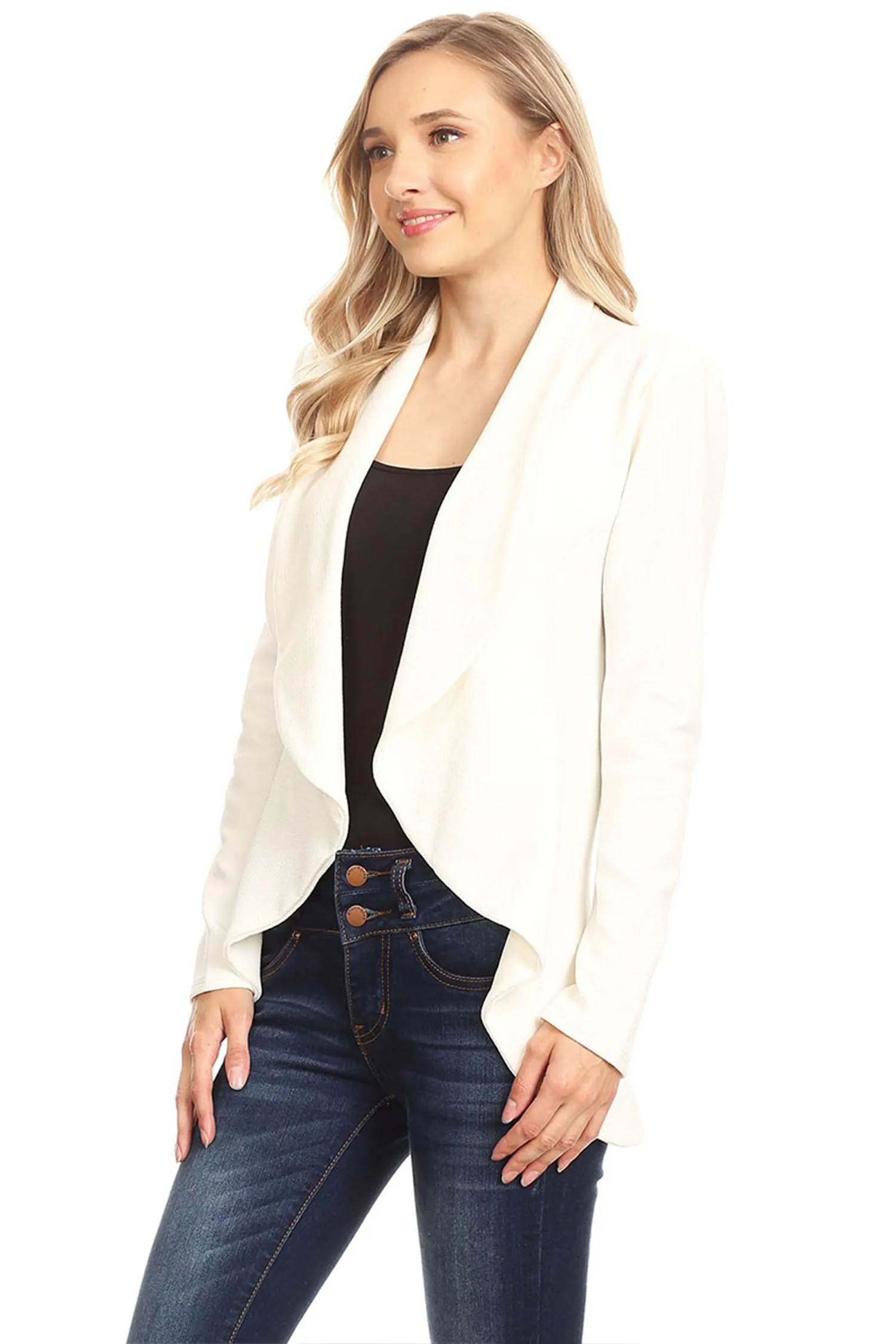 Women's Classic Casual Work Draped Open Front Blazer V596 $13EACH