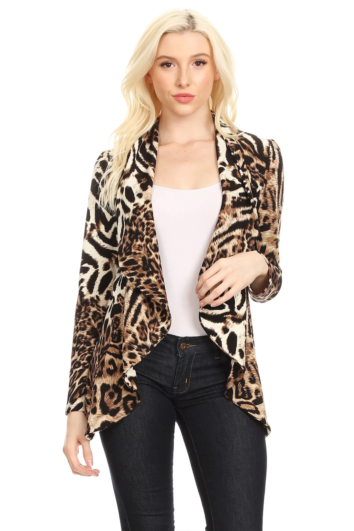 Women's Classic Casual Work Draped Open Front Blazer V596 $13EACH