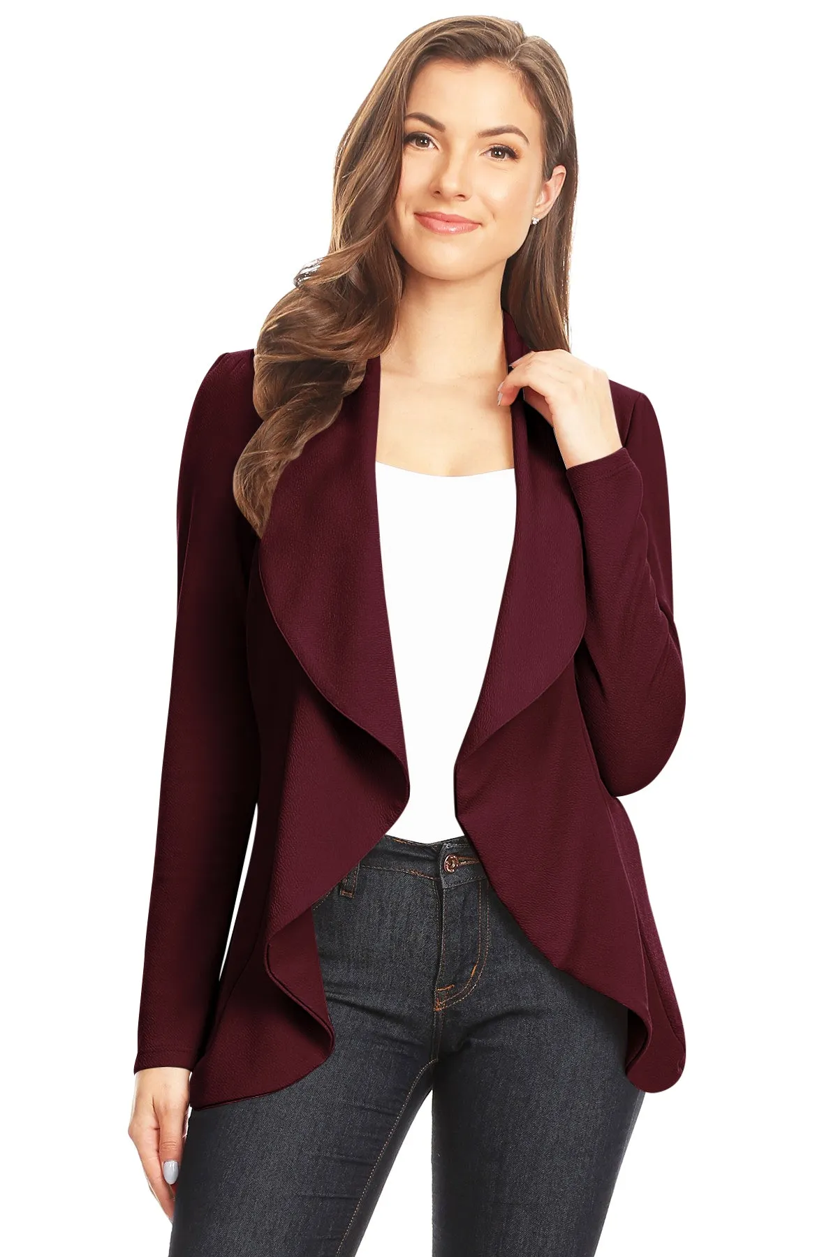Women's Classic Casual Work Draped Open Front Blazer V596 $13EACH