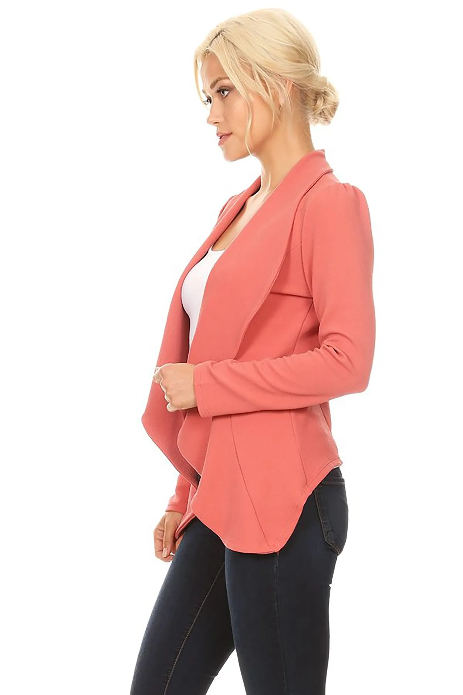 Women's Classic Casual Work Draped Open Front Blazer V596 $13EACH