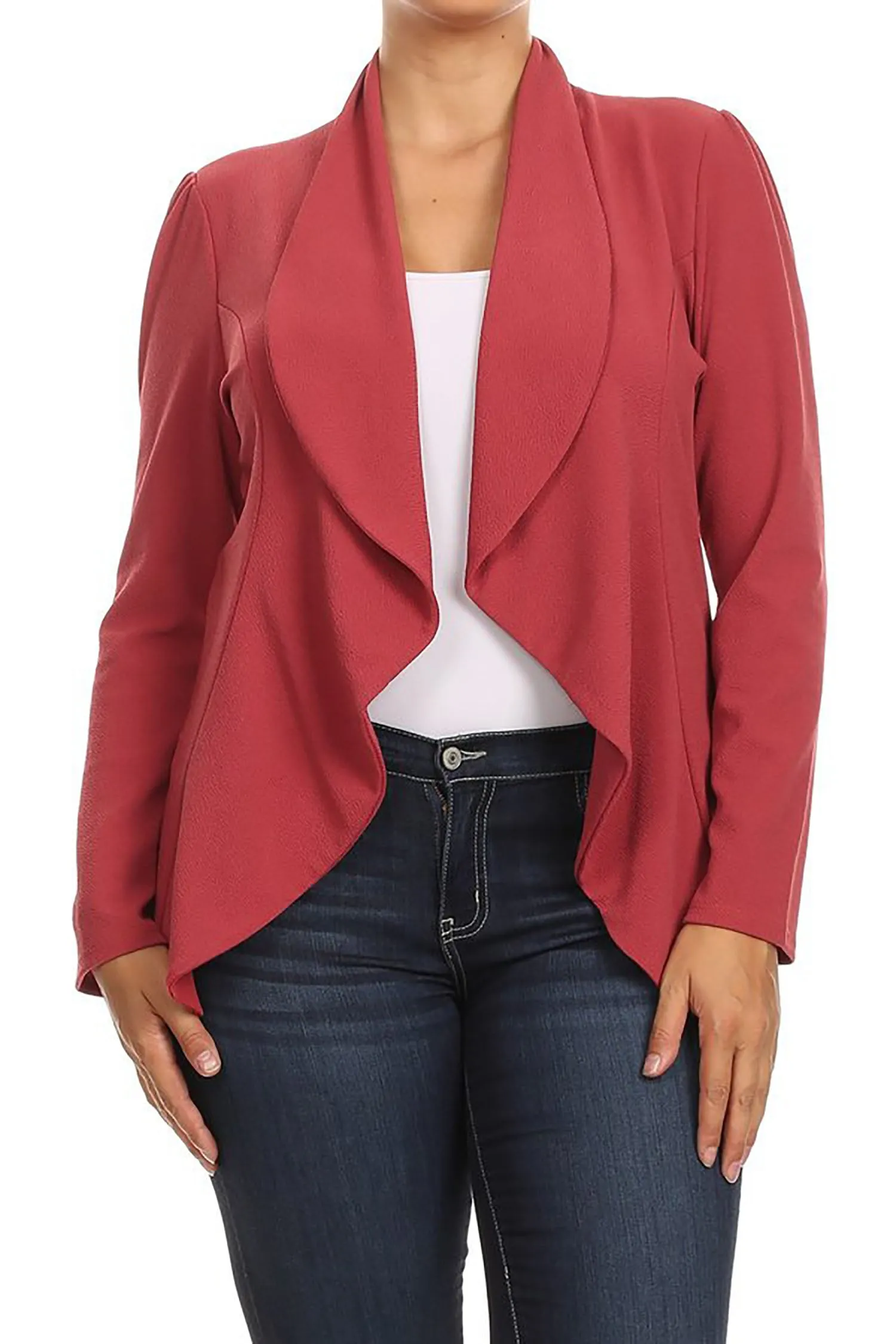Women's Classic Casual Work Draped Open Front Blazer V596 $13EACH