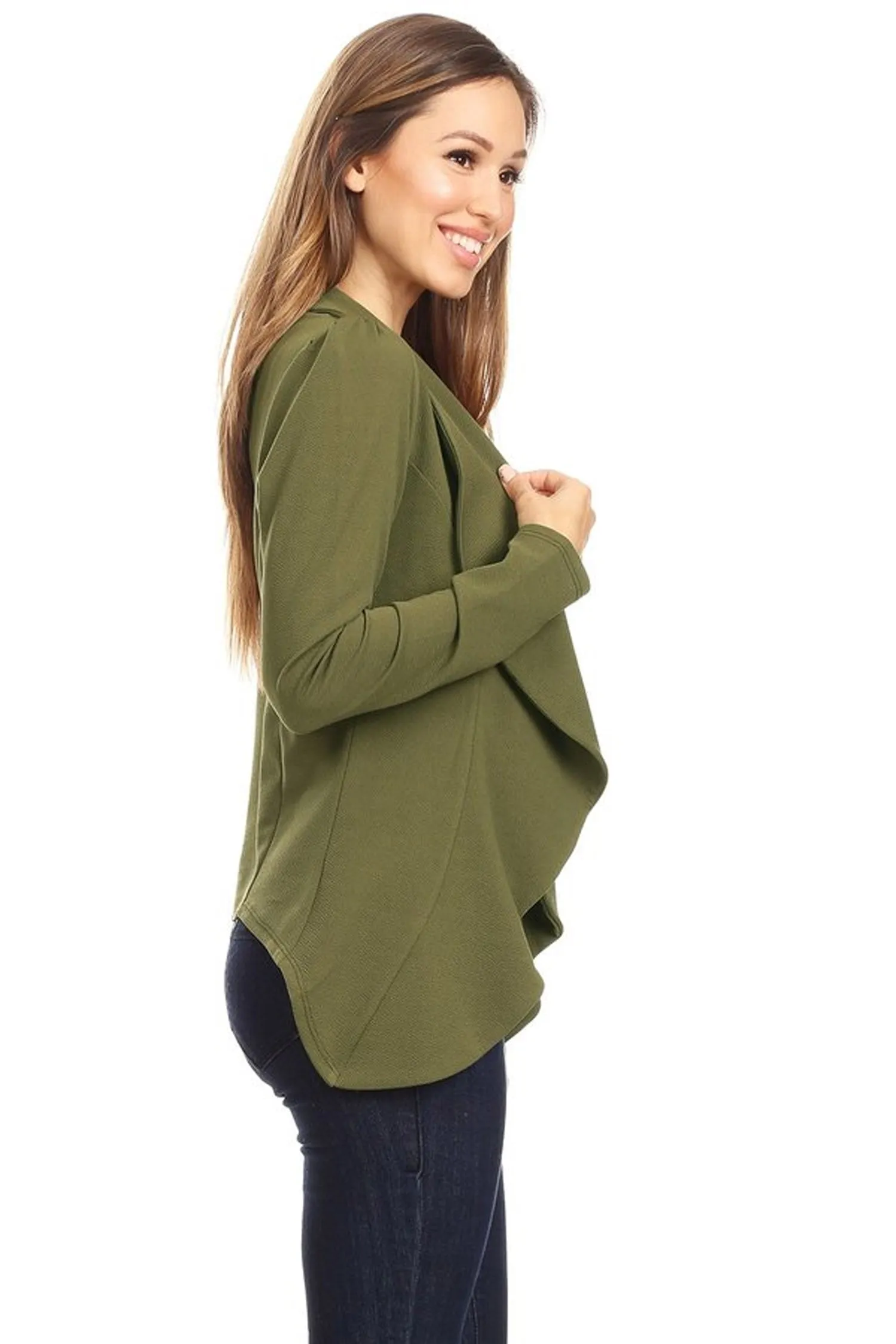 Women's Classic Casual Work Draped Open Front Blazer V596 $13EACH