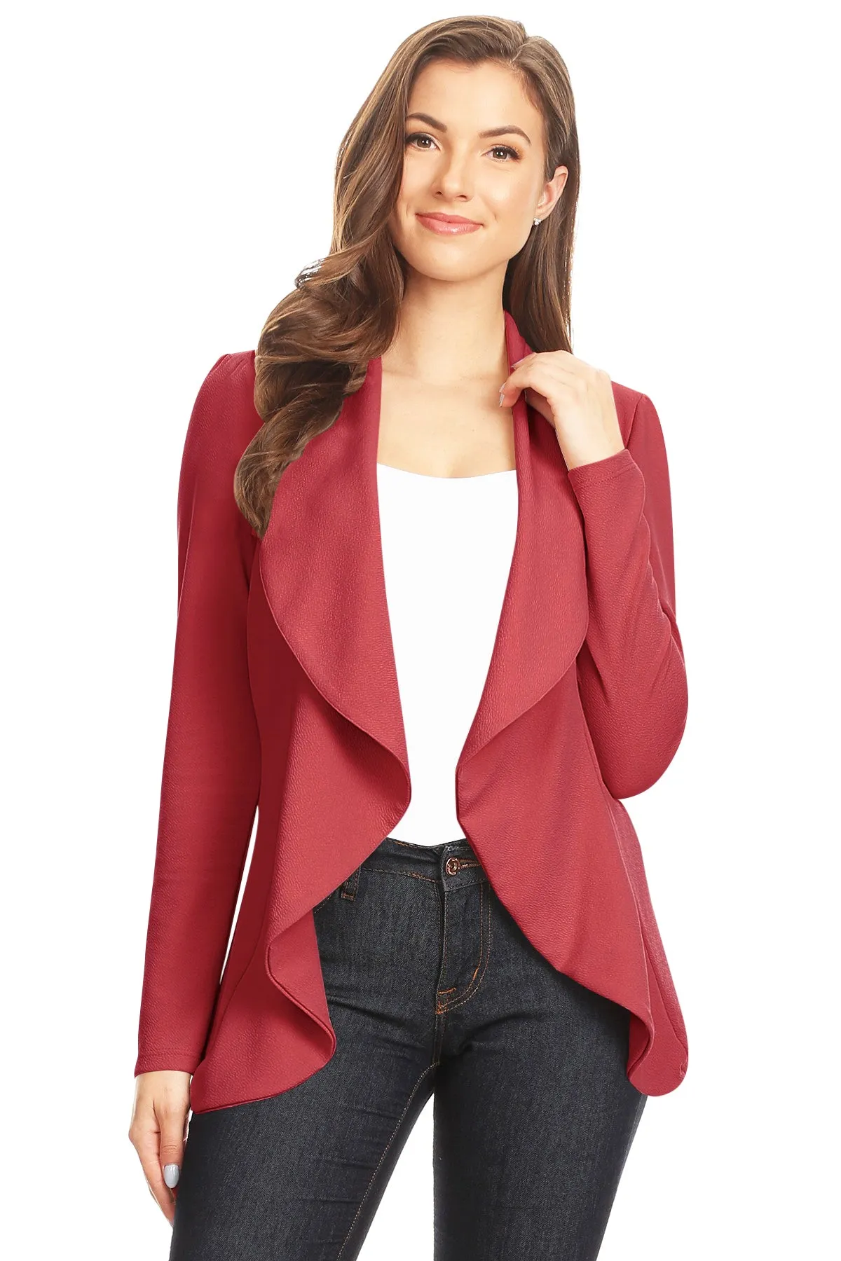 Women's Classic Casual Work Draped Open Front Blazer V596 $13EACH