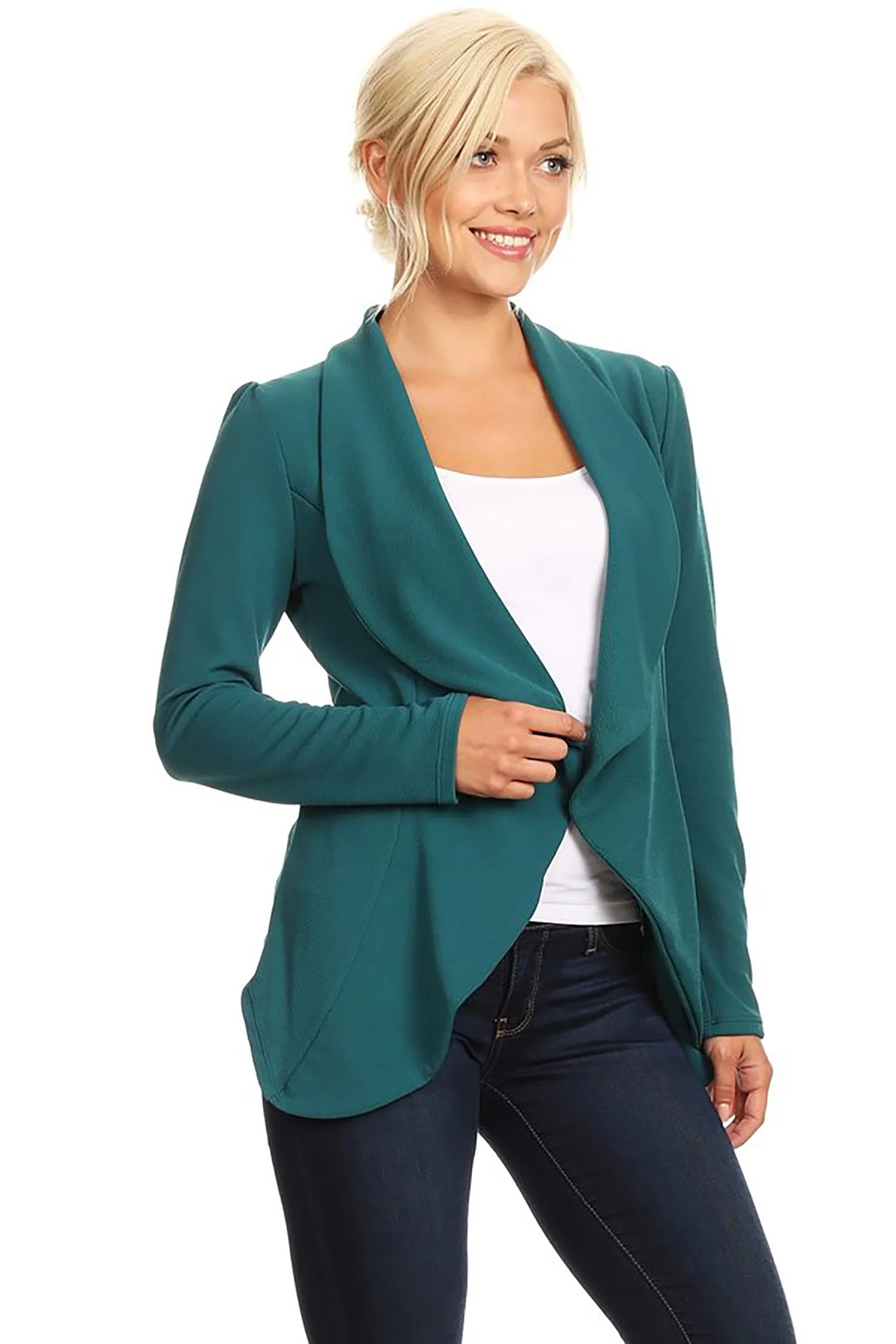 Women's Classic Casual Work Draped Open Front Blazer V596 $13EACH
