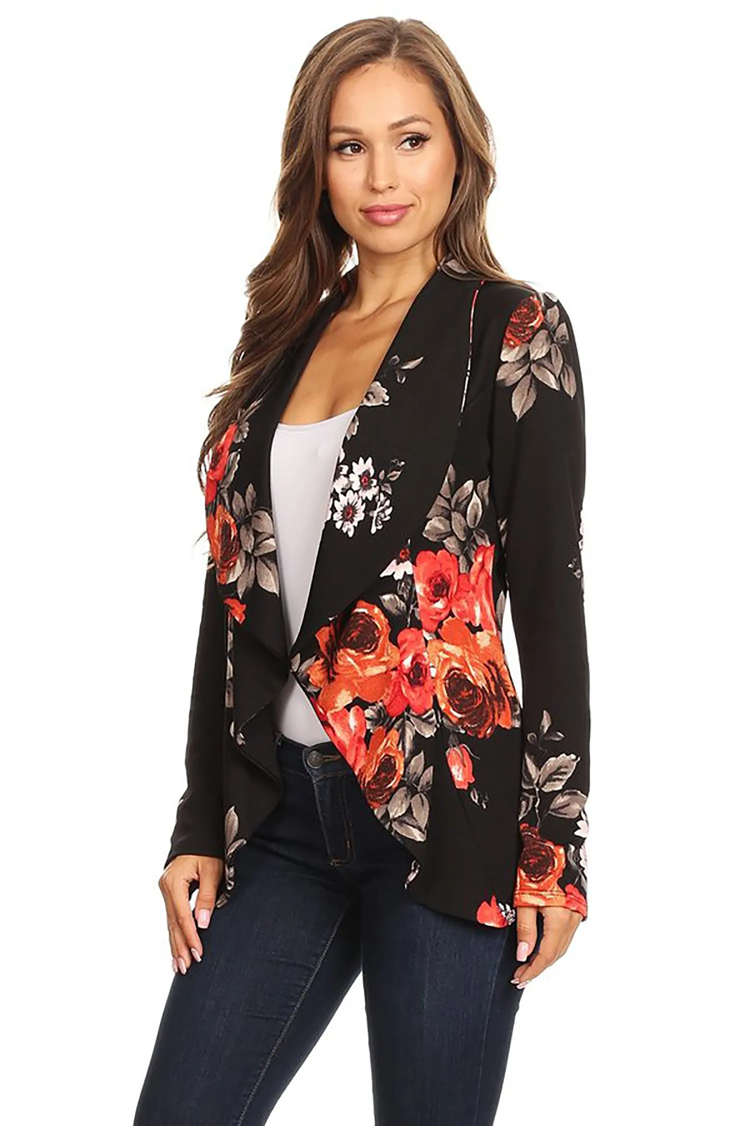 Women's Classic Casual Work Draped Open Front Blazer V596 $13EACH