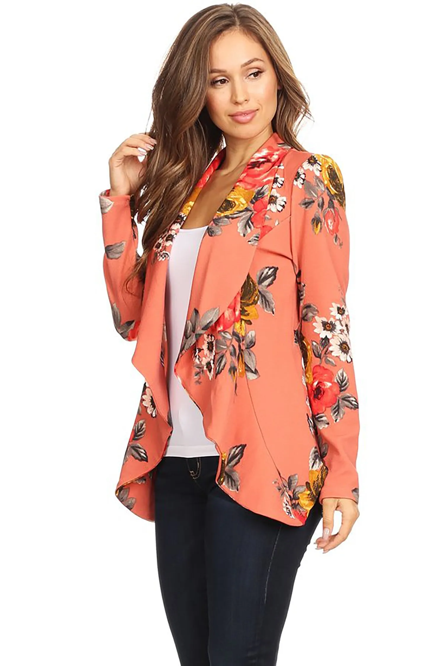 Women's Classic Casual Work Draped Open Front Blazer V596 $13EACH