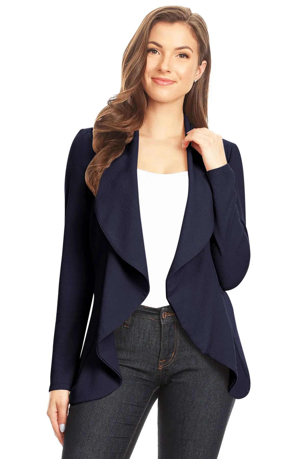 Women's Classic Casual Work Draped Open Front Blazer V596 $13EACH