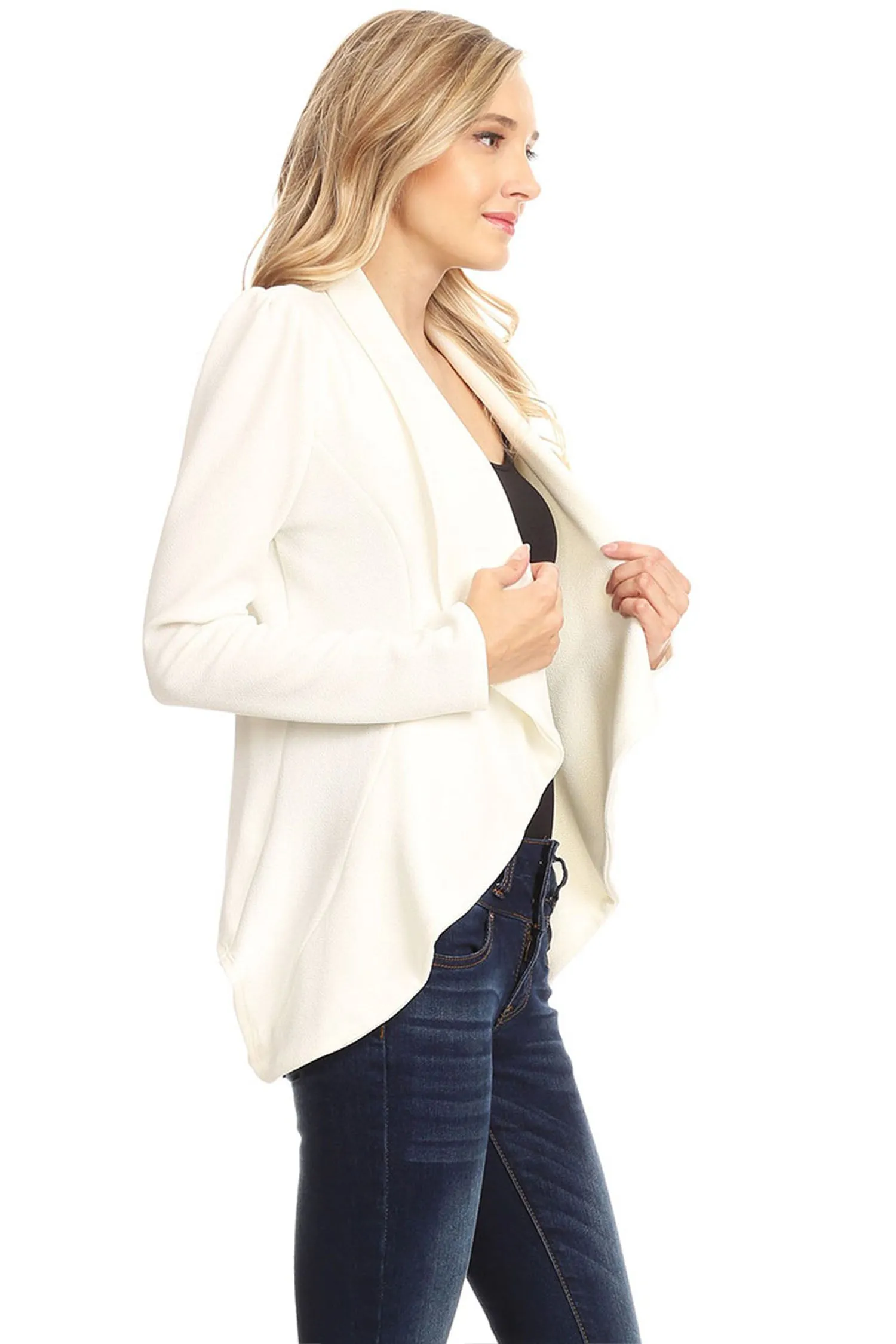 Women's Classic Casual Work Draped Open Front Blazer V596 $13EACH