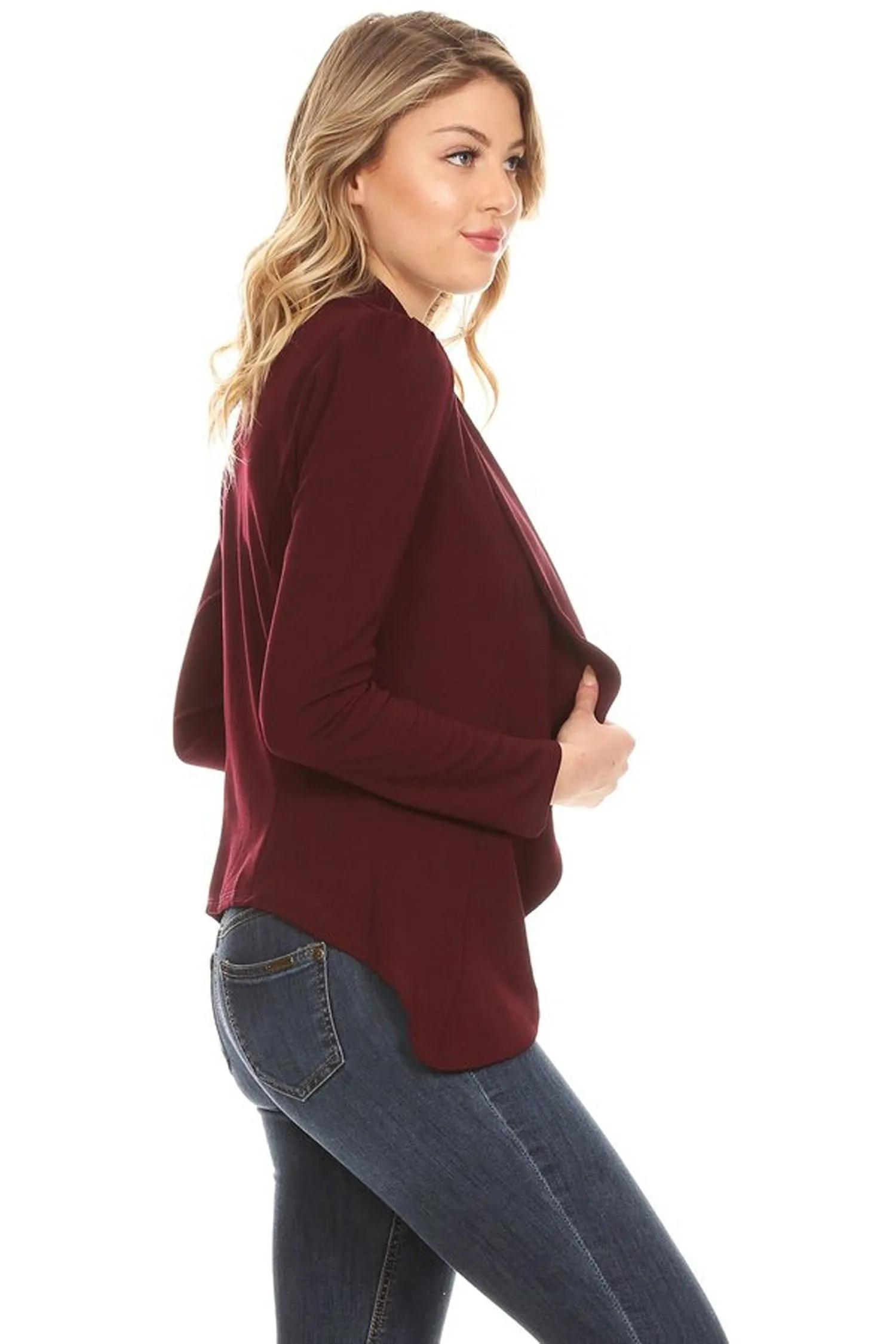 Women's Classic Casual Work Draped Open Front Blazer V596 $13EACH