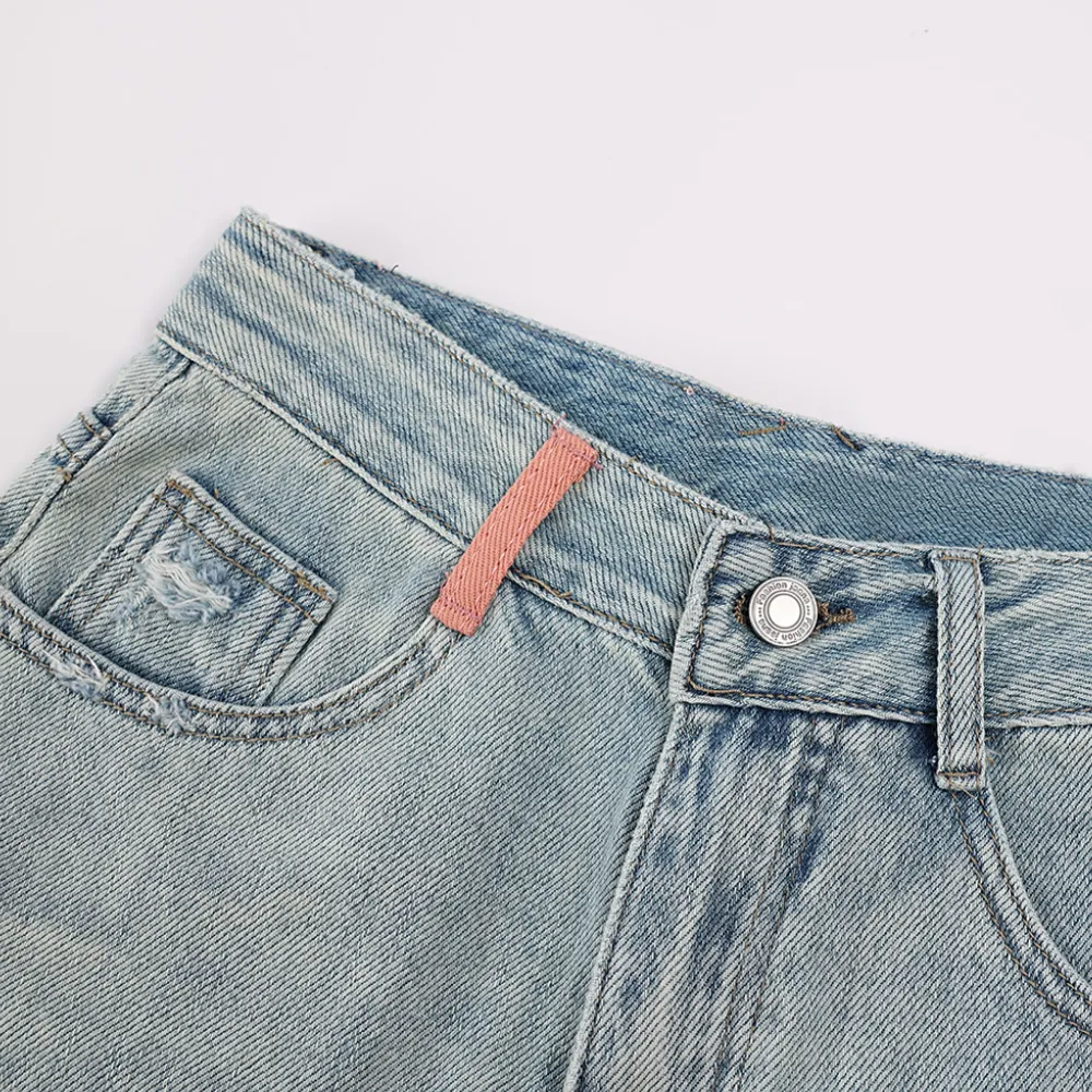 Women's Contrast Embroidered Tassel Shorts