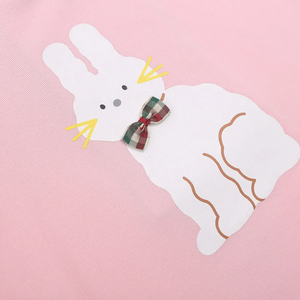 Women's Cute Rabbit Panel Cropped Top