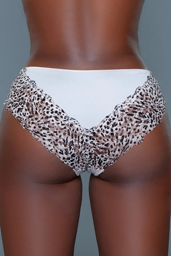 Women's Floral Lace Waist & Hem Design Mid Rise Bikini Panty (Pack of 3)