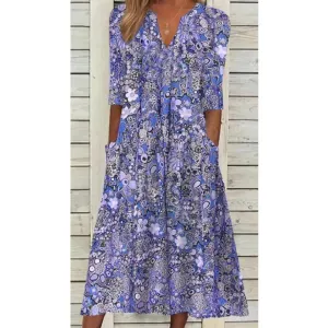 Women's Floral Smock Dress | Midi
