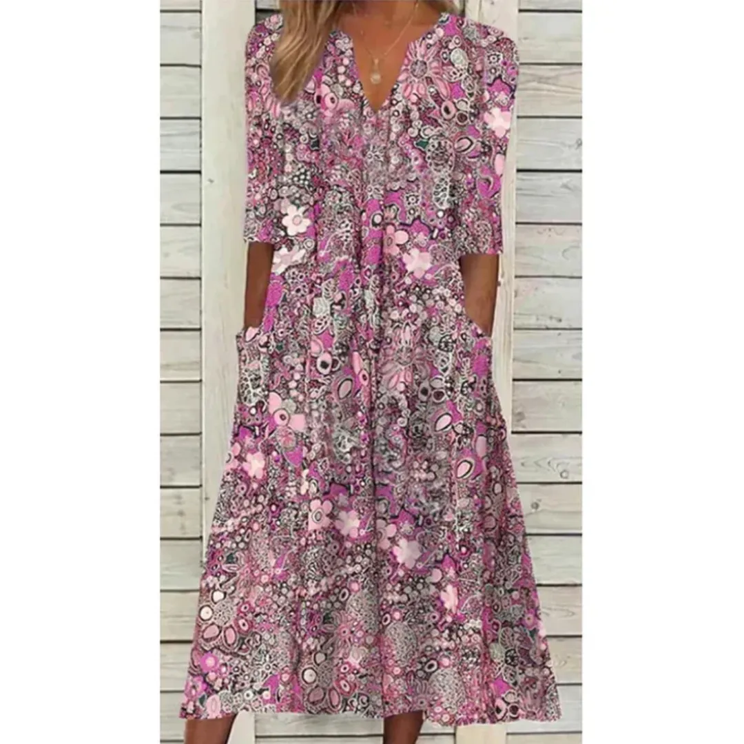 Women's Floral Smock Dress | Midi