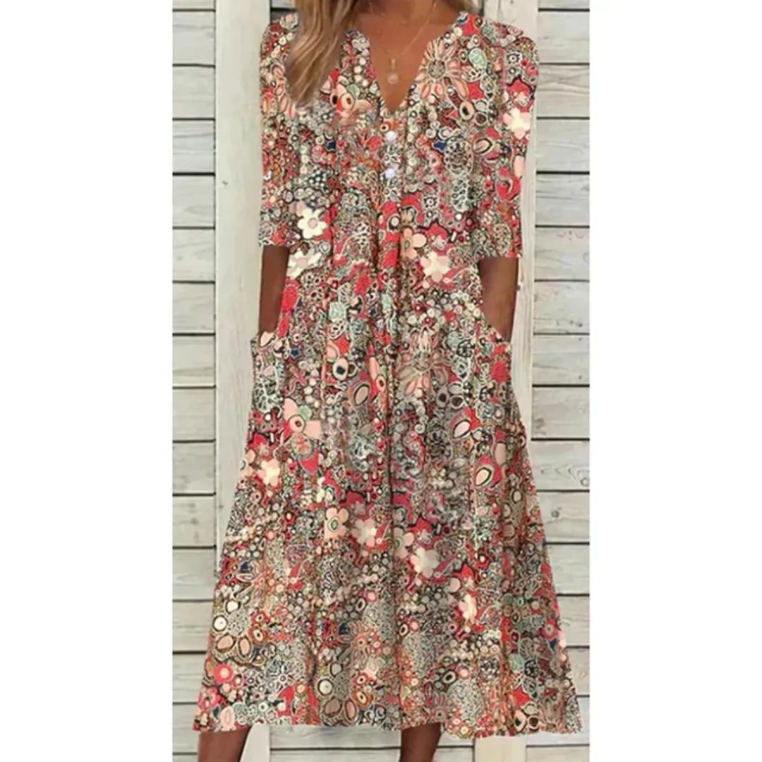 Women's Floral Smock Dress | Midi