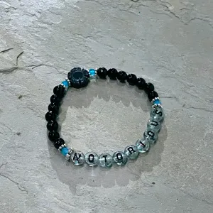 Women's Gemstone "NOTORIOUS" stretch bracelet