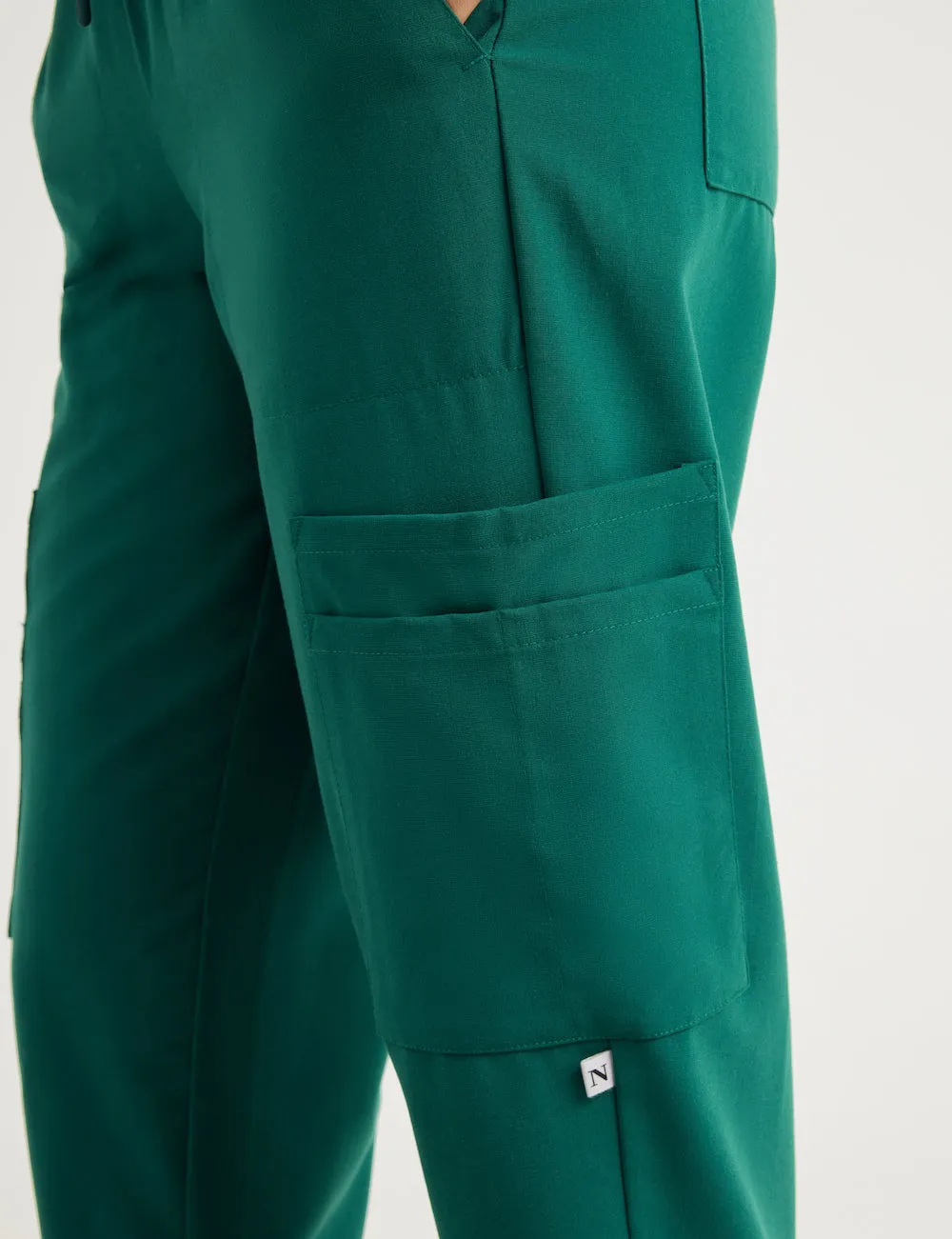 Womens Jogger Scrub Pants - Hunter Green