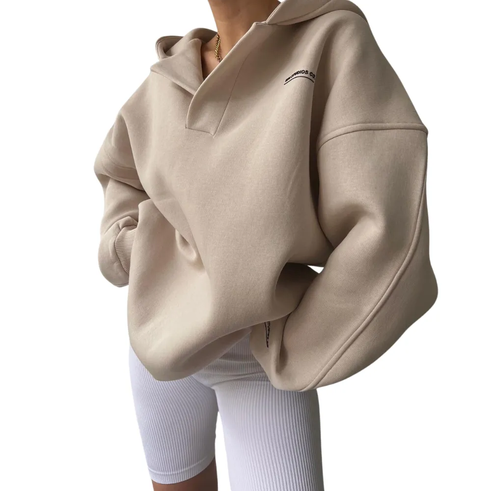 Women's Loose Solid Color Hoodie