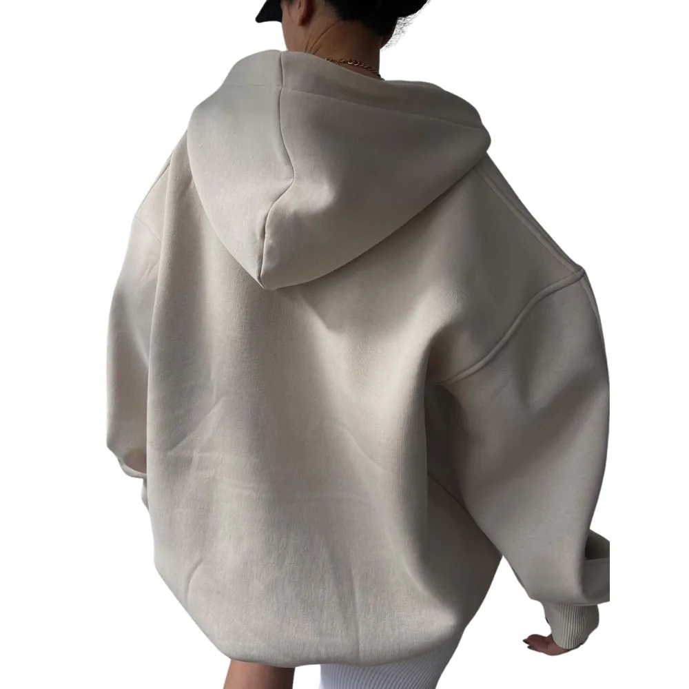 Women's Loose Solid Color Hoodie