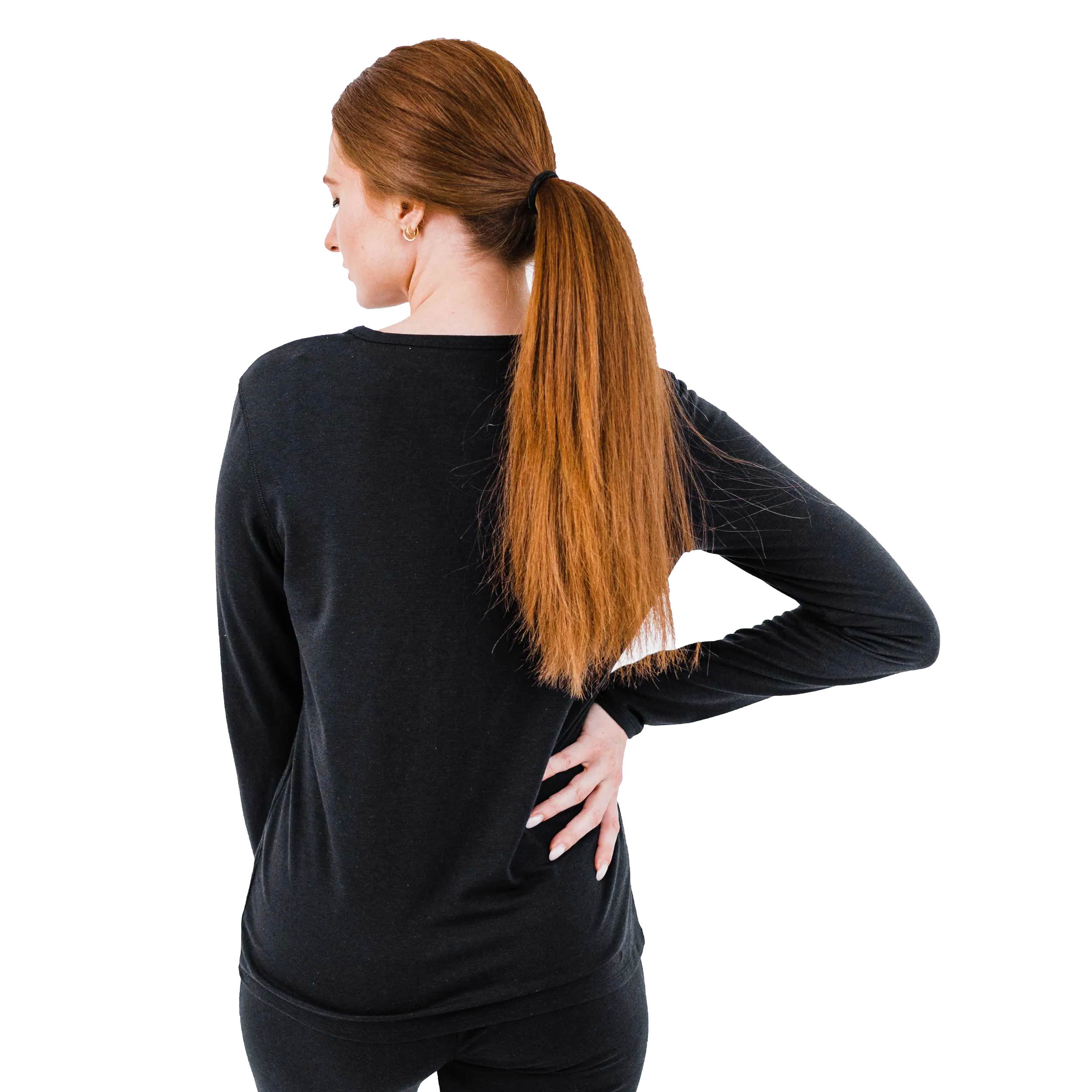 Women's Micro Fleece Crew - Black